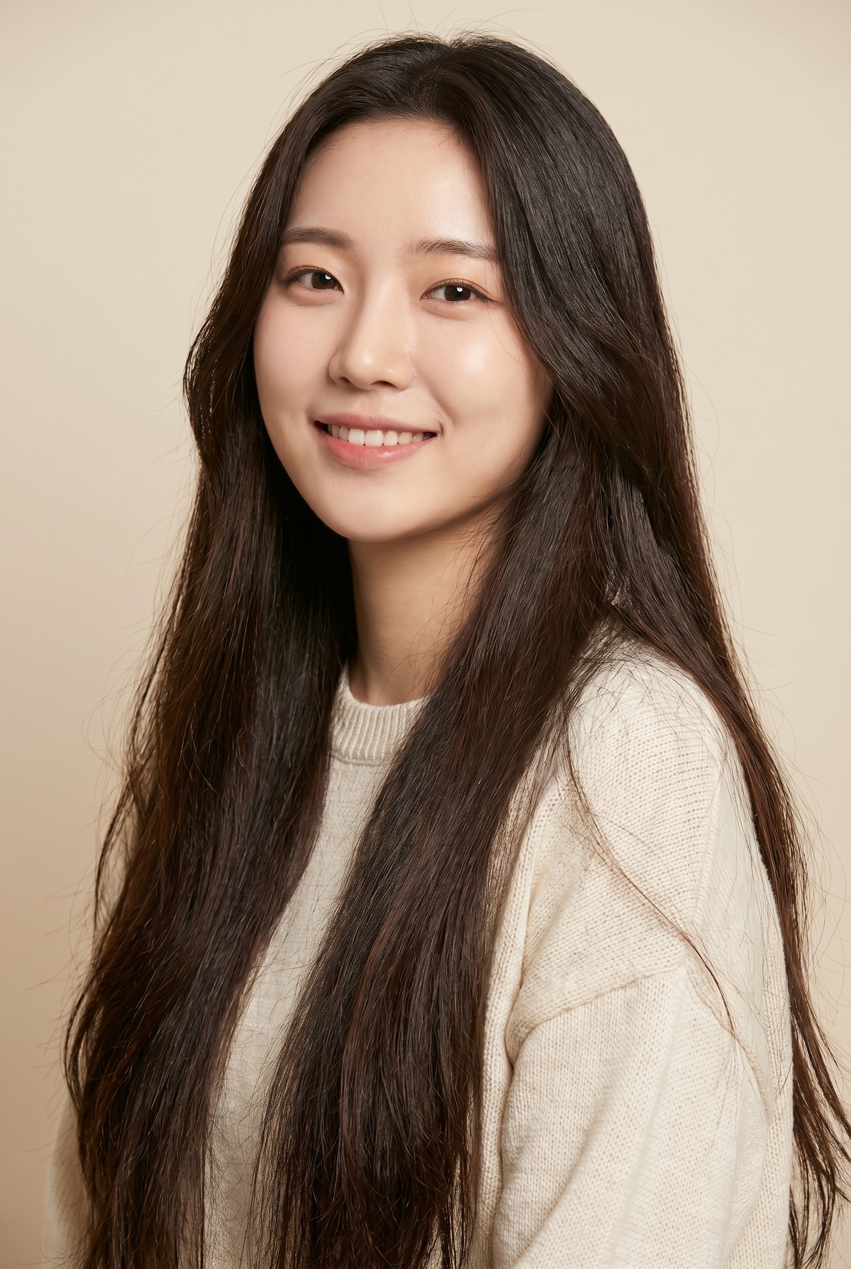단발 어울리는 얼굴형 적용 전