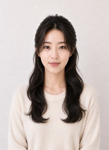 반묶음 하프업